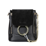 Backpack women popular metal rings mini chain shoulder leather vintage summer school