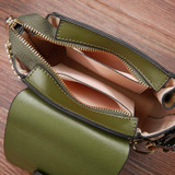 Backpack women popular metal rings mini chain shoulder leather vintage summer school