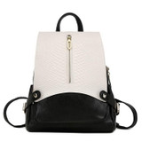 Backpack women large fashion genuine leather crocodile pattern school bag cowhide designer
