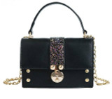 Handbags women's wave fashion super fire chain shoulder messenger sequin stitching horizontal square