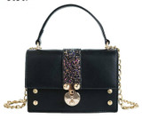 Handbags women's wave fashion super fire chain shoulder messenger sequin stitching horizontal square