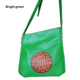 Handbags women genuine leather real bucket shoulder messenger cross-body mooncake embossed