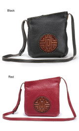 Handbags women genuine leather real bucket shoulder messenger cross-body mooncake embossed