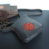 Handbags women genuine leather real bucket shoulder messenger cross-body mooncake embossed