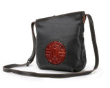 Handbags women genuine leather real bucket shoulder messenger cross-body mooncake embossed