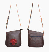 Handbags women genuine leather real bucket shoulder messenger cross-body mooncake embossed