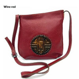Handbags women genuine leather real bucket shoulder messenger cross-body mooncake embossed