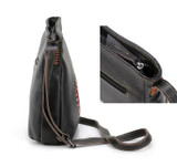 Handbags women genuine leather real bucket shoulder messenger cross-body mooncake embossed