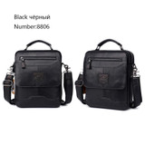 Briefcase men genuine cow leather crossbody shoulder bag messenger fashion business handbag