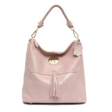 Handbag women luxury leather shoulder tassel hobo large soft purse messenger