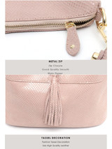 Handbag women luxury leather shoulder tassel hobo large soft purse messenger