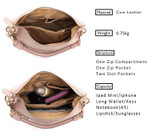 Handbag women luxury leather shoulder tassel hobo large soft purse messenger