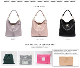 Handbag women luxury leather shoulder tassel hobo large soft purse messenger