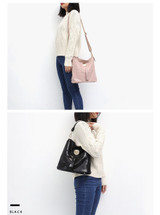 Handbag women luxury leather shoulder tassel hobo large soft purse messenger