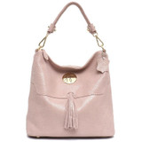 Handbag women luxury leather shoulder tassel hobo large soft purse messenger