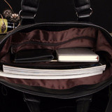 Briefcase male famous brand fashion simple business pu leather laptop casual travel bags shoulder
