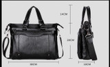 Briefcase male famous brand fashion simple business pu leather laptop casual travel bags shoulder