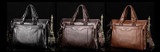 Briefcase male famous brand fashion simple business pu leather laptop casual travel bags shoulder