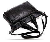 Briefcase male famous brand fashion simple business pu leather laptop casual travel bags shoulder