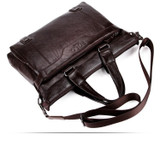 Briefcase male famous brand fashion simple business pu leather laptop casual travel bags shoulder