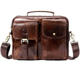 Handbag men messenger leather crossbody bags genuine shoulder hasp top-handle vintage