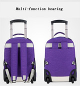 Backpack rolling luggage travel shoulder spinner high capacity wheels for suitcase trolley carry on duffle bag