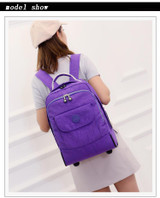 Backpack rolling luggage travel shoulder spinner high capacity wheels for suitcase trolley carry on duffle bag