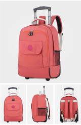 Backpack rolling luggage travel shoulder spinner high capacity wheels for suitcase trolley carry on duffle bag