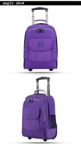 Backpack rolling luggage travel shoulder spinner high capacity wheels for suitcase trolley carry on duffle bag