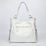 Handbag women's tassel 100% genuine leather shoulder fashion crossbody messenger purse hobos satchel