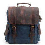 Backpacks men casual canvas vintage school bags young large capacity travel leather laptop