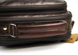Handbag men genuine real leather shoulder bag classic retro messenger cross body 5 zip practical satchel work business