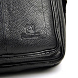 Handbag men genuine real leather shoulder bag classic retro messenger cross body 5 zip practical satchel work business