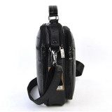 Handbag men genuine real leather shoulder bag classic retro messenger cross body 5 zip practical satchel work business