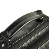 Handbag men genuine real leather shoulder bag classic retro messenger cross body 5 zip practical satchel work business