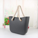 Handbag women beach handles classic trim mini fashion silicone shoulder shopping top waterproof evening bag