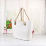 Handbag women beach handles classic trim mini fashion silicone shoulder shopping top waterproof evening bag