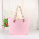 Handbag women beach handles classic trim mini fashion silicone shoulder shopping top waterproof evening bag