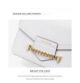 Bags for women fashion envelope shoulder chain messenger lock design