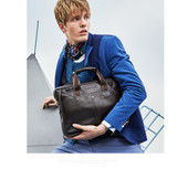 Briefcase male fashion genuine leather famous brand shoulder messenger causal handbag laptop