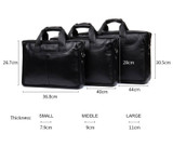 Briefcase male fashion genuine leather famous brand shoulder messenger causal handbag laptop