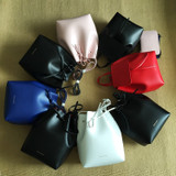 Bag women real leather bucket genuine shoulder handbag