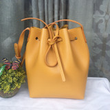 Bag women real leather bucket genuine shoulder handbag