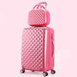 Rolling suitcase women 2pcs/set fashion 20/22/24/28 inch students trolley cosmetic bag case travel spinner password luggage