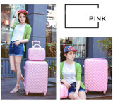 Rolling suitcase women 2pcs/set fashion 20/22/24/28 inch students trolley cosmetic bag case travel spinner password luggage