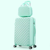 Rolling suitcase women 2pcs/set fashion 20/22/24/28 inch students trolley cosmetic bag case travel spinner password luggage