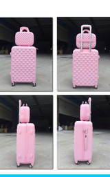 Rolling suitcase women 2pcs/set fashion 20/22/24/28 inch students trolley cosmetic bag case travel spinner password luggage