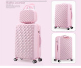 Rolling suitcase women 2pcs/set fashion 20/22/24/28 inch students trolley cosmetic bag case travel spinner password luggage