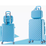Rolling suitcase women 2pcs/set fashion 20/22/24/28 inch students trolley cosmetic bag case travel spinner password luggage
