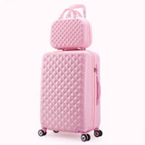 Rolling suitcase women 2pcs/set fashion 20/22/24/28 inch students trolley cosmetic bag case travel spinner password luggage